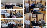 جلسہ تکریم و معارفه رییس اموراداری جدید در دفتر ریاست بیمارستان رازی اهواز